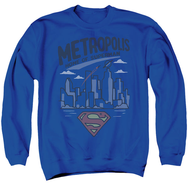 Superman - The City Of Sl Adult Crewneck Sweatshirt