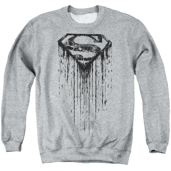 Superman Logo - Paint 2 Adult Crewneck Sweatshirt