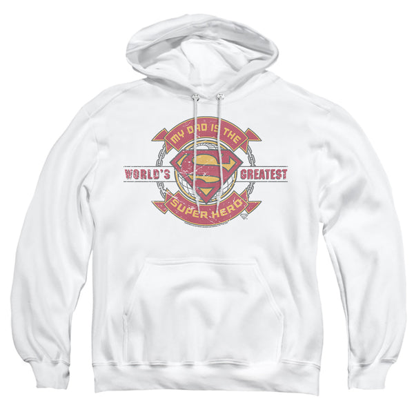 Superman - Worlds Greatest Hero Dad Adult Pull Over Hoodie