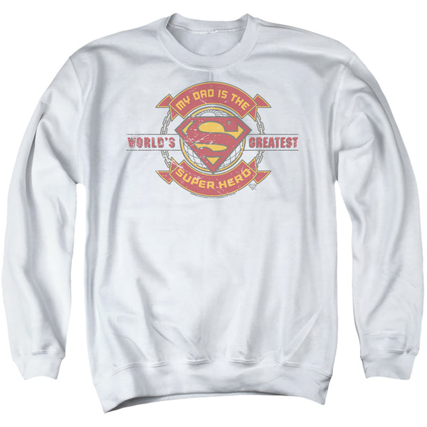 Superman - Worlds Greatest Hero Dad Adult Crewneck Sweatshirt