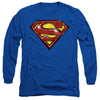Superman - Superman Airbrush Logo Adult Long Sleeve Shirt