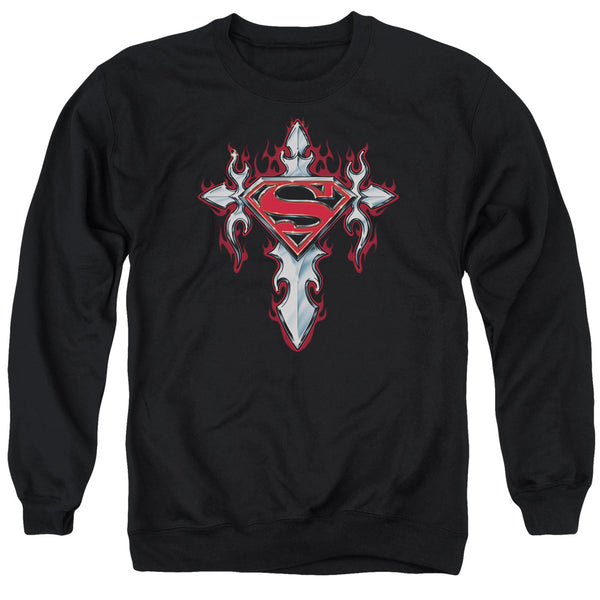 Superman - Gothic Steel Logo Adult Crewneck Sweatshirt