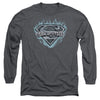 Superman - Man Of Steel Shield Adult Long Sleeve Shirt