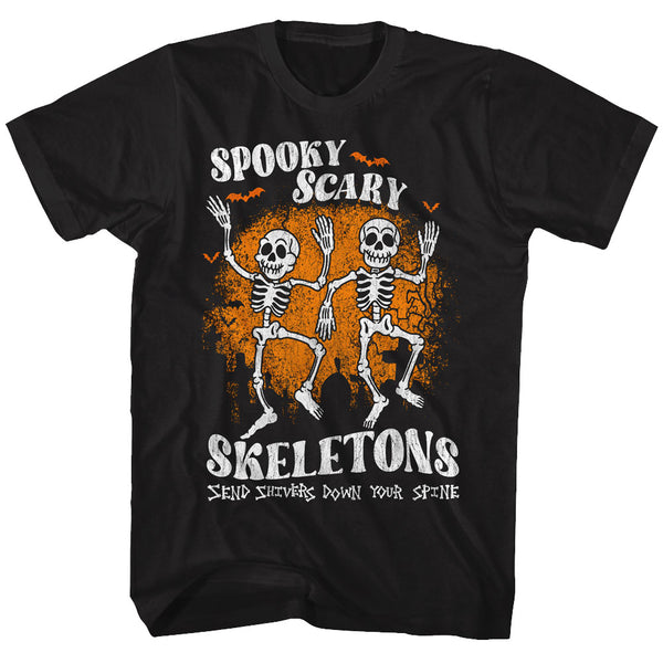 Bats and Graves- Spooky Scary Skeletons T-Shirt