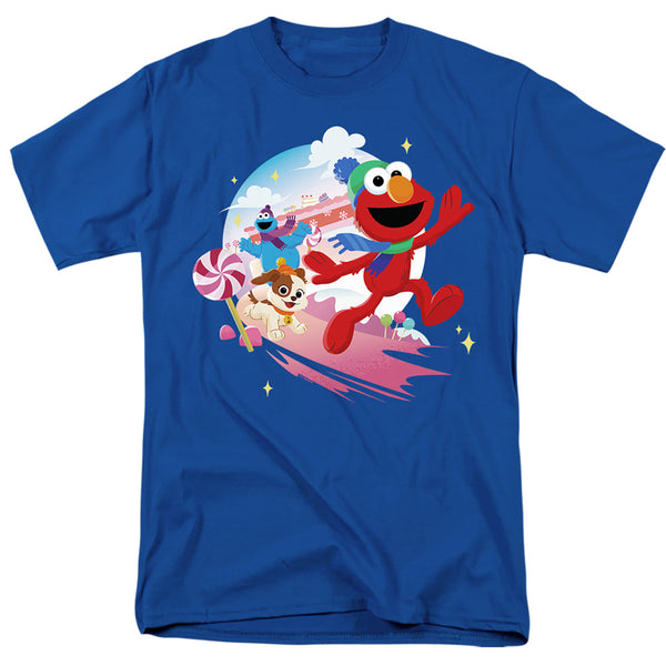 Sesame Street - Christmas Holiday Cheer With Elmo, Tango, Cookie Monster Adult Regular Fit Short Sleeve