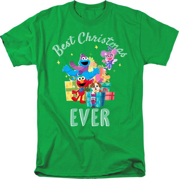 Sesame Street - Merry Christmas Elmo, Tango, Abby Cadabby Adult Regular Fit Short Sleeve