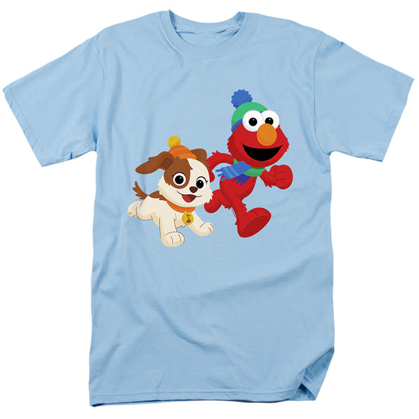 Sesame Street - Best Friends, Elmo And Tango Winter Fun Adult Regular Fit Short Sleeve