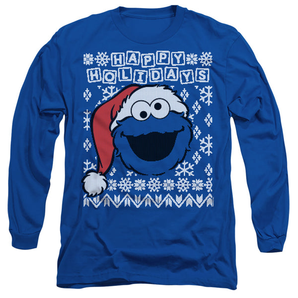 Sesame Street - Cookie Monster Ugly Christmas Adult Long Sleeve