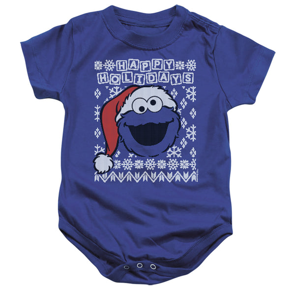 Sesame Street - Cookie Monster Ugly Christmas Infant Snapsuit