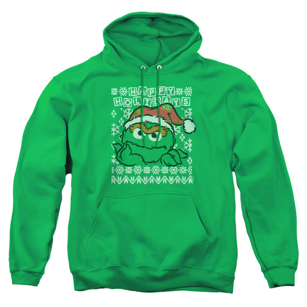 Sesame Street - Oscar The Grouch Ugly Christmas Adult Pullover Hoodie