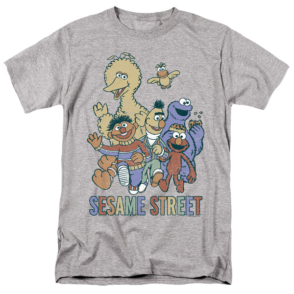 Sesame Street - Colorful Group Adult Regular Fit Short Sleeve