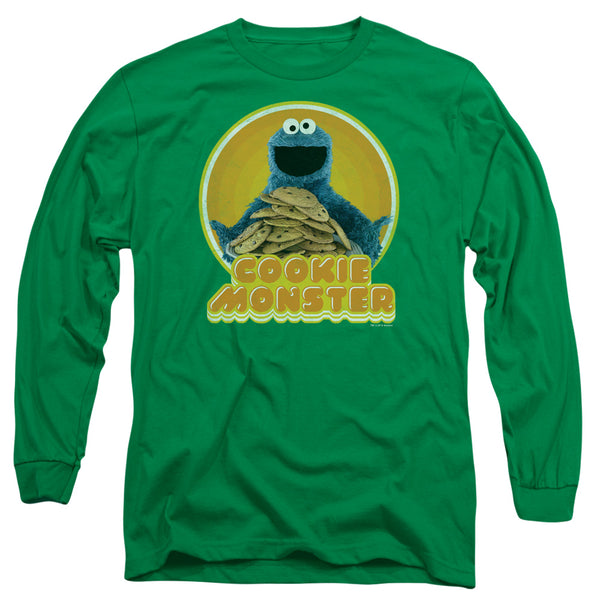 Sesame Street - Cookie Iron On Adult Long Sleeve