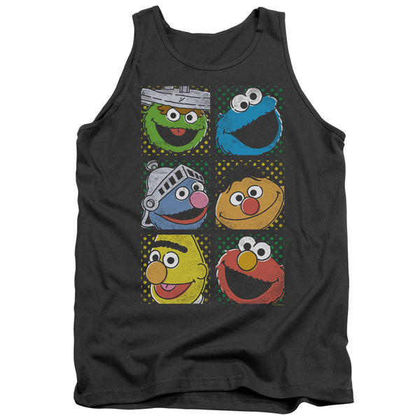 Sesame Street - Group Squares Adult Tank Top