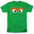 Sesame Street - Oscar The Grouch Face Adult Regular Fit Short Sleeve