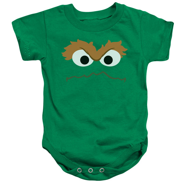 Sesame Street - Oscar The Grouch Face Infant Snapsuit