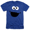 Sesame Street - Cookie Monster Face Adult Regular Fit Heather Short Sleeve