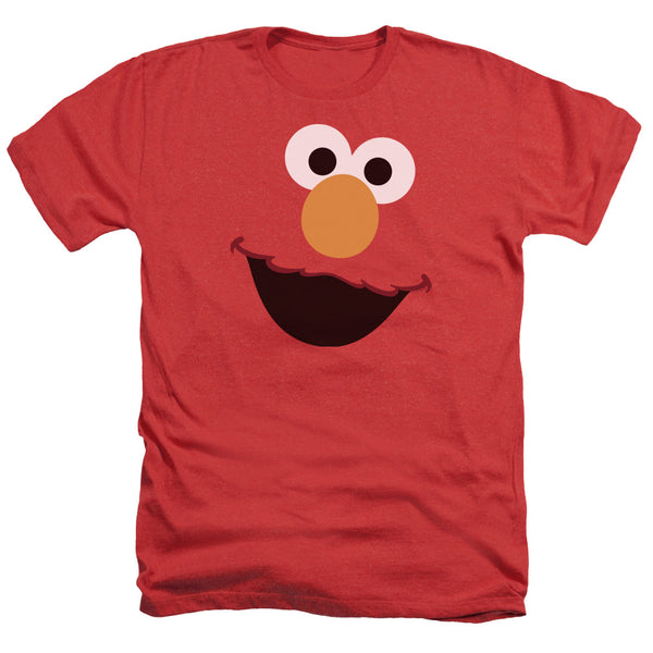 Sesame Street - Elmo Face Adult Regular Fit Heather Short Sleeve