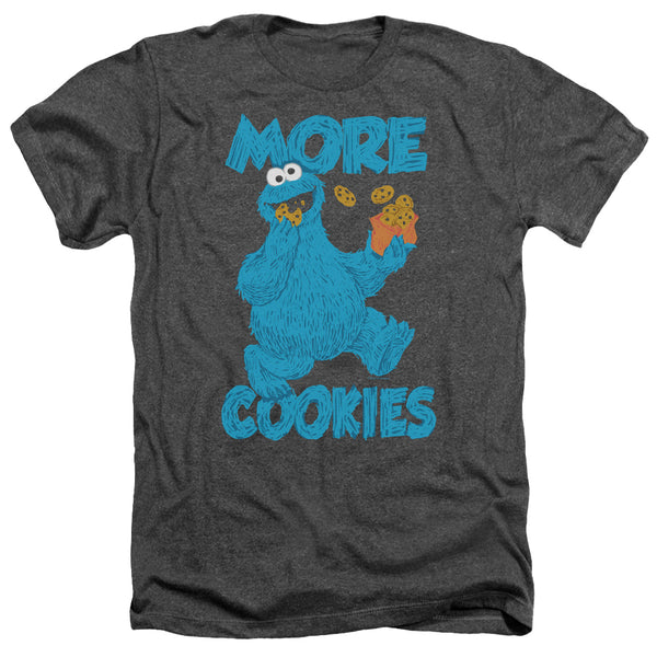 Sesame Street - More Cookies Adult Regular Fit Heather Short Sleeve