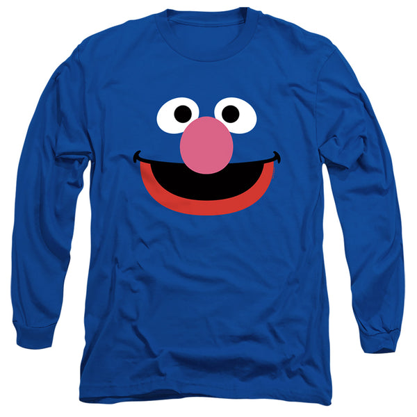 Sesame Street - Grover Face Adult Long Sleeve