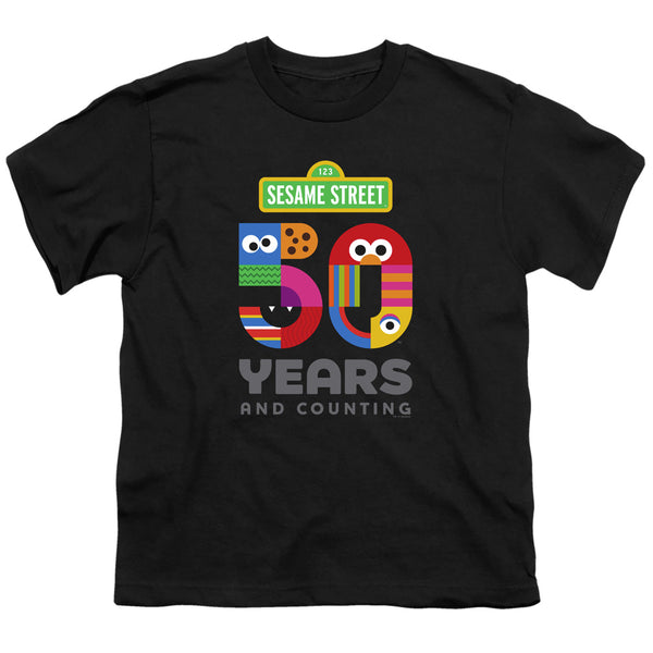 Sesame Street - 50 Years Logo Youth Short Sleeve