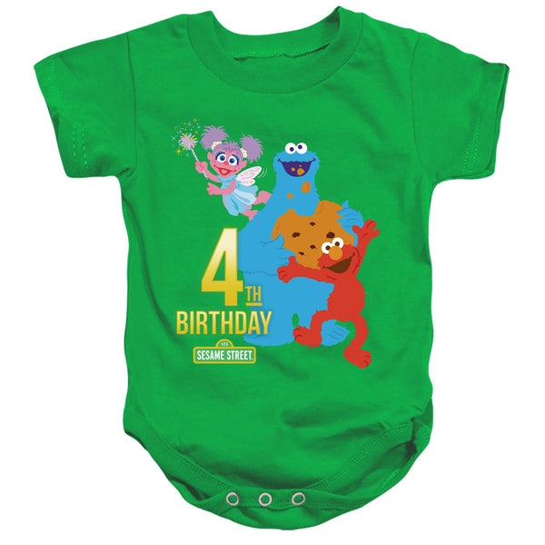 Sesame Street - 4Th Birthday Infant Snapsuit