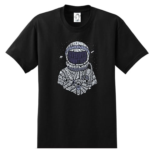 Astronaut Calligram T-Shirt