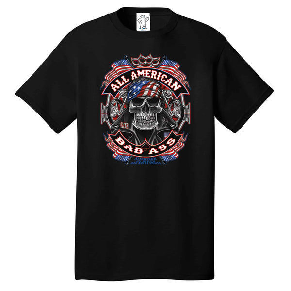 All American Bad Ass  - Motorcycle T-Shirt