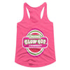 Tootsie Roll Strawberry Blow Pop-Hot Pink Ladies Slimfit Racerback