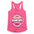 Tootsie Roll Strawberry Blow Pop-Hot Pink Ladies Slimfit Racerback