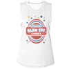 Tootsie Roll Cherry Wrapper Art-Ladies Muscle Tank