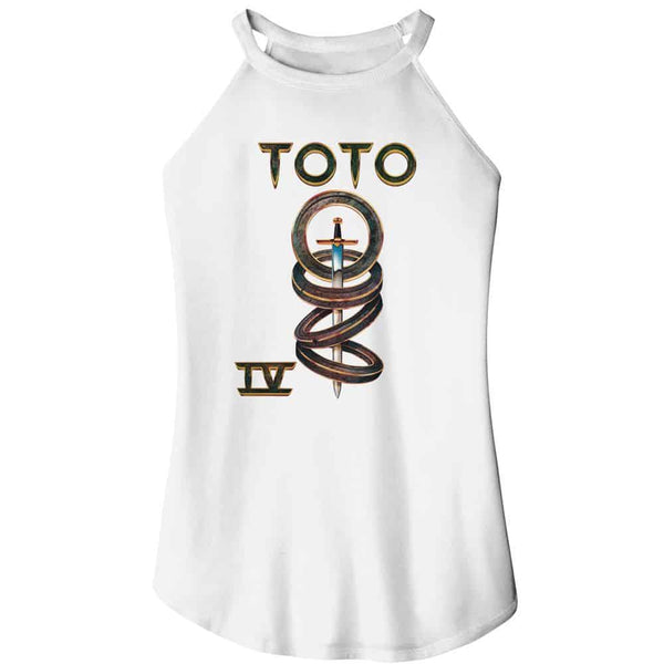 Toto Iv Album Cover-Ladies Sleeveless Rocker Tank