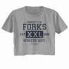 Twilight Forks Athletic Dept-Ladies S/S Festival Cali Crop