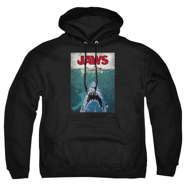 Jaws - Lined Poster Adult Pullover Hoodie
