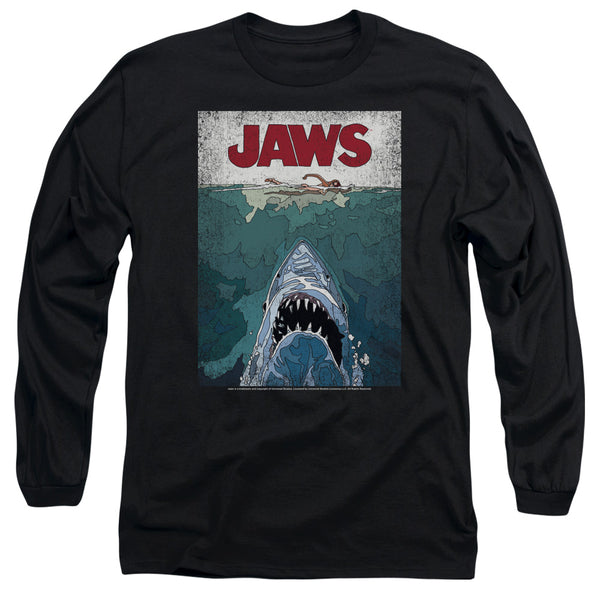 Jaws - Lined Poster Adult Long Sleeve