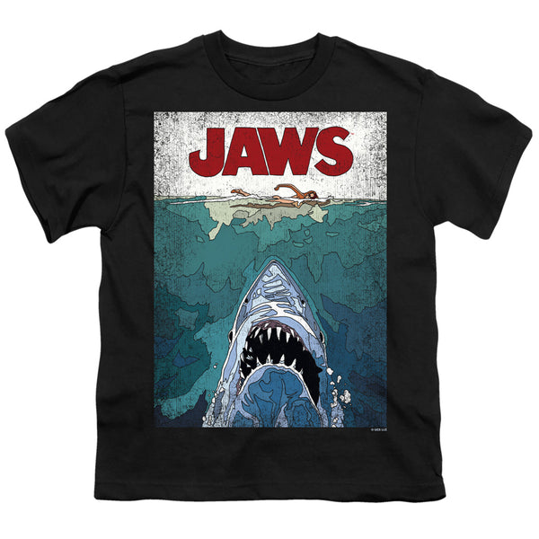 Jaws - Lined Poster Youth Short Sleeve