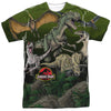 Jurassic Park - Pack Of Dinos Adult Regular Fit Short Sleeve 100% Poly