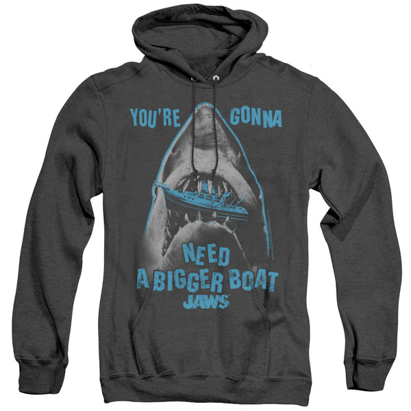 Jaws - Boat In Mouth Adult Heather Hoodie