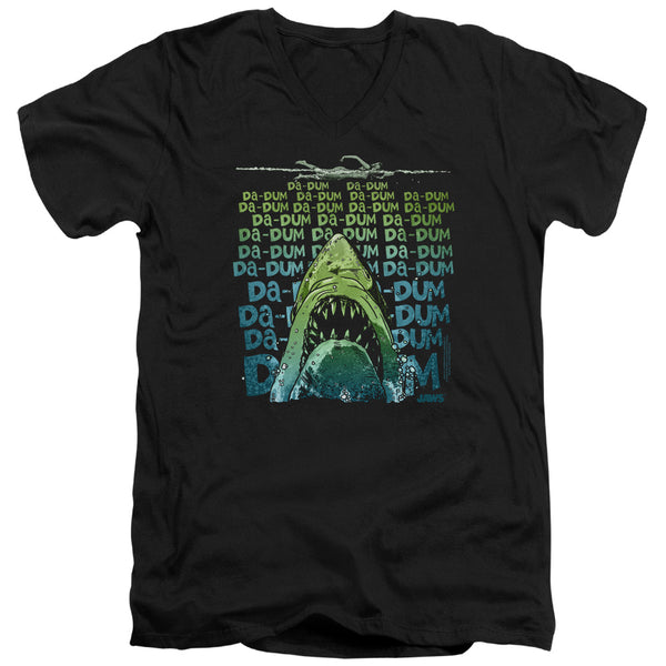 Jaws - Da Dum Adult Slim Fit V Neck Cotton