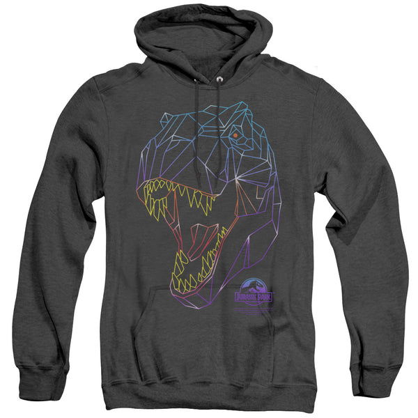 Jurassic Park - Neon T Rex Adult Heather Hoodie