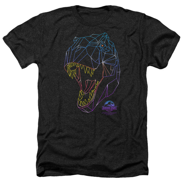 Jurassic Park - Neon T Rex Adult Regular Fit Heather Short Sleeve