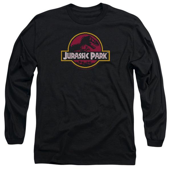 Jurassic Park - 8 Bit Logo Adult Long Sleeve