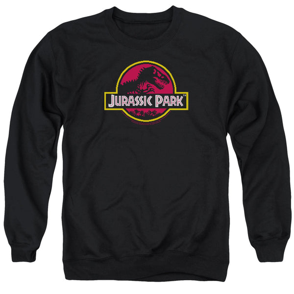 Jurassic Park - 8 Bit Logo Adult Crewneck Sweatshirt