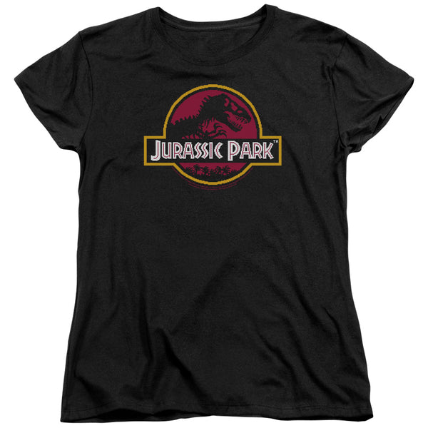 Jurassic Park - 8 Bit Logo Women's Short Sleeve