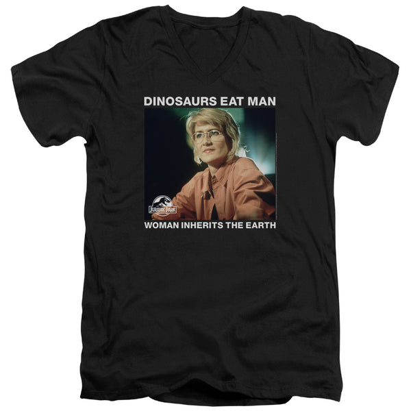 Jurassic Park - Inherit Adult Slim Fit V Neck Cotton