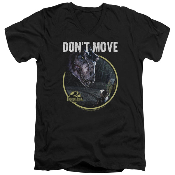 Jurassic Park - Dont Move Adult Slim Fit V Neck Cotton