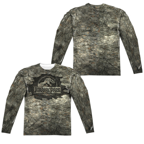 Jurassic Park - Jurassic Stone (Front - Back Print) L - S Adult Poly Crew