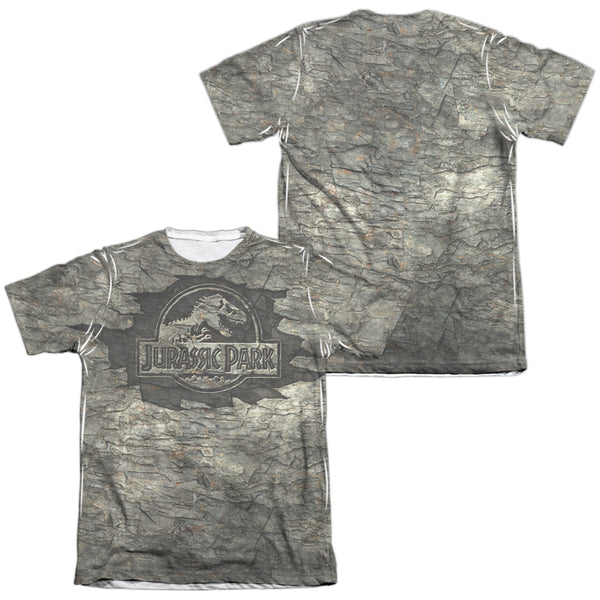 Jurassic Park - Jurassic Stone (Front - Back Print) Adult Regular Fit Short Sleeve 65 - 35 Poly - Cotton
