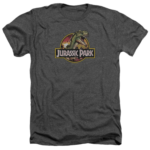 Jurassic Park - Retro Rex Adult Regular Fit Heather Short Sleeve
