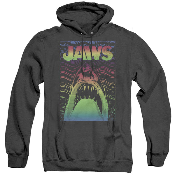 Jaws - Neon Line Art Poster Adult Heather Hoodie