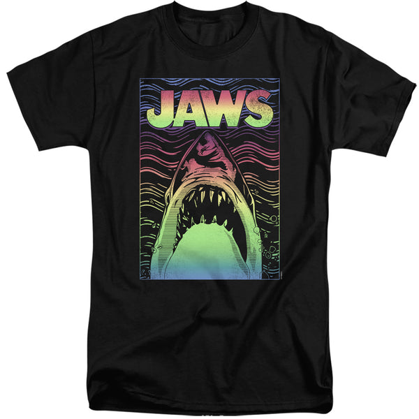 Jaws - Neon Line Art Poster Adult Tall Fit Short Sleeve